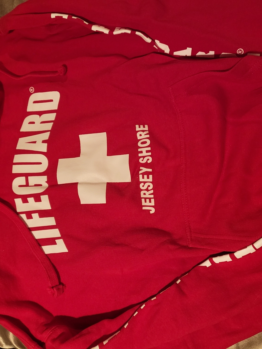 Red Lifeguard Jersey Shore Hoodie - Men